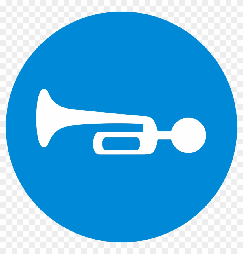 New Svg Image - Compulsory Sound Horn Sign Clipart