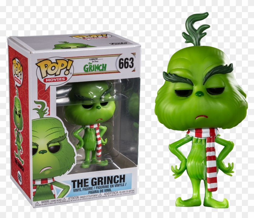 The Grinch With Scarf Pop Vinyl Figure - Funko Pop Grinch 2018 Clipart