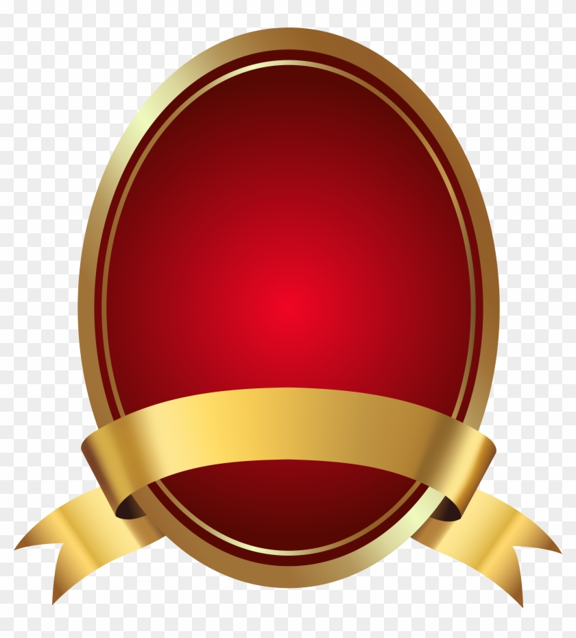 Red Label With Banner Png Clip Art Image Transparent Png #97704