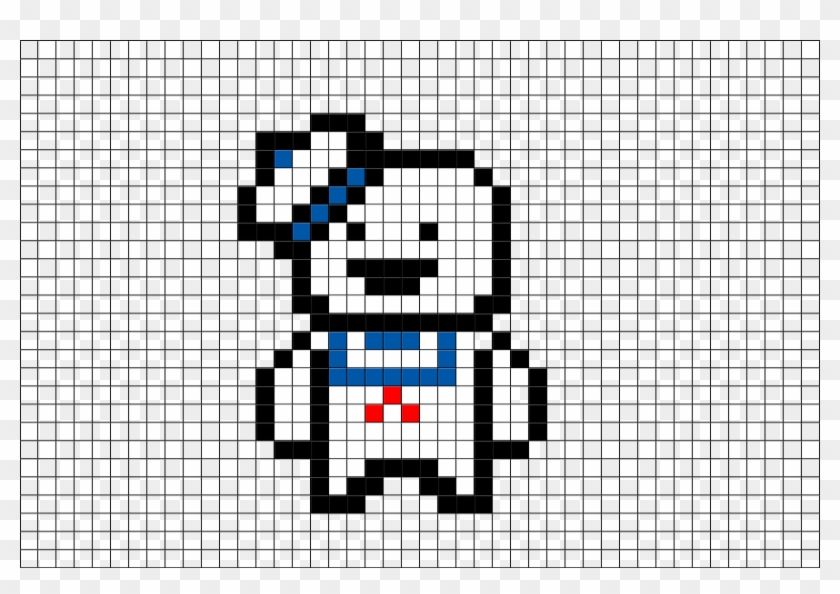 Stay Puft Marshmallow Man Pixel Art Clipart #97807