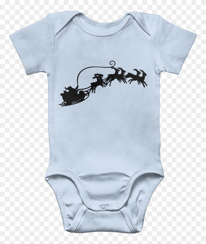 Santa Sleigh ﻿classic Baby Onesie Bodysuit - Infant Bodysuit Clipart #97853