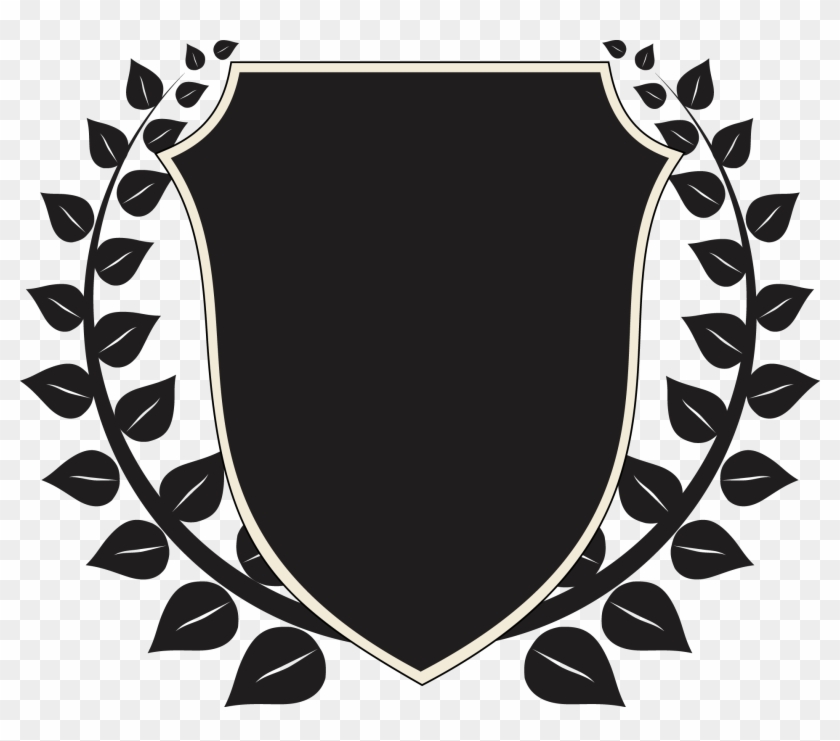 Laurel Wreath Award Illustration - Chrysanthemum Stencil Clipart