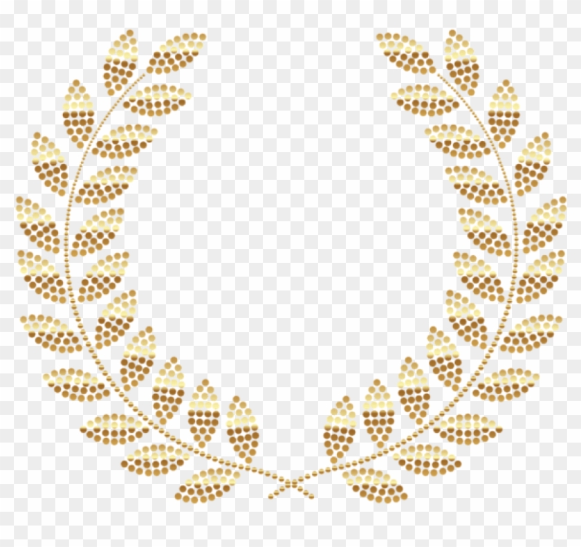 600 X 536 13 - Gold Laurel Wreath Transparent Clipart #98279
