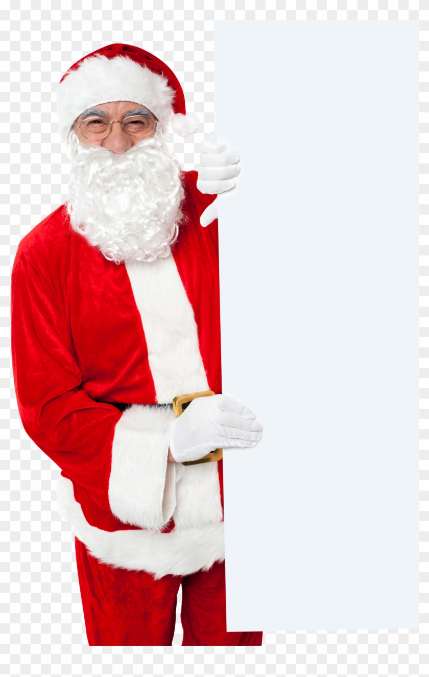 Santa Claus Holding Banner Png - Santa Claus Png Transparent Clipart #99071