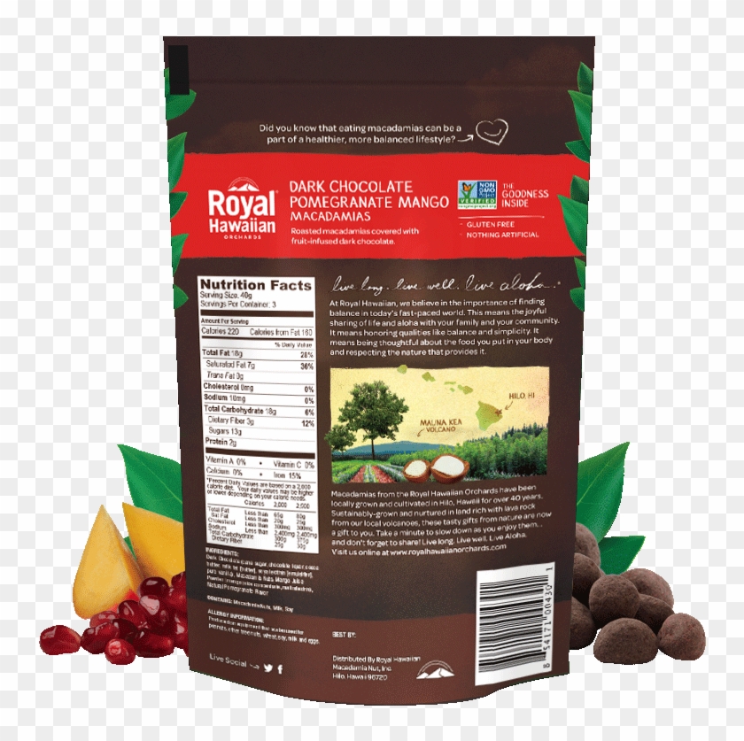 Dark Chocolate Covered Pomegranate Mango Macadamia - Superfood Clipart