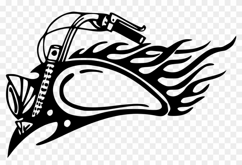 Harley-davidson Motorcycle Logo Sticker Drawing - Tribal Guitar Tattoo Flames Clipart #99429