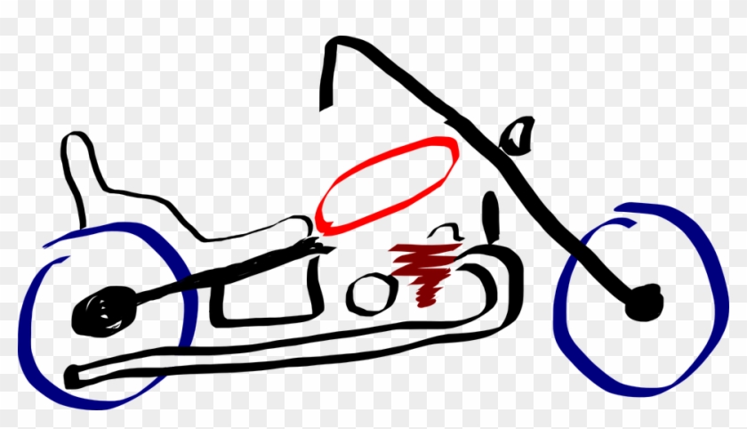 Bike Chopper Free Vector Graphic On Pixabay - Harley Davidson Cizim Clipart