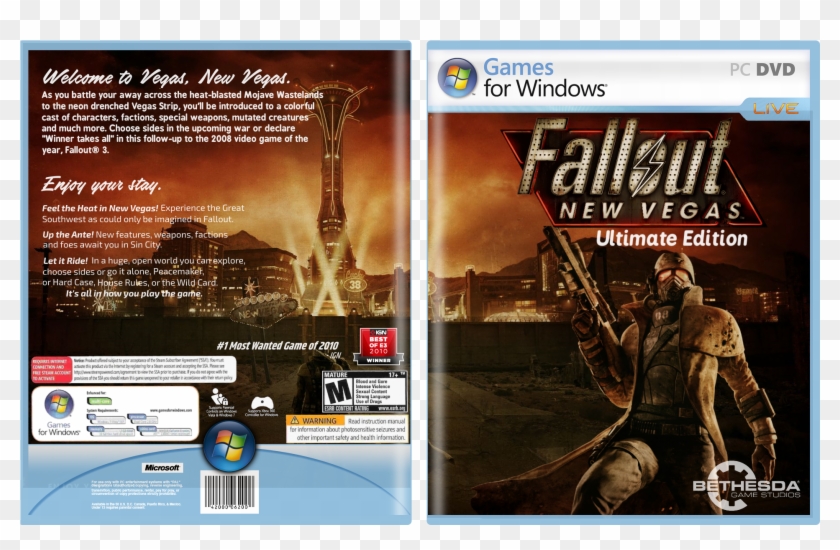 New Vegas Ultimate Edition Box Cover - Fallout New Vegas Ultimate Box Art Clipart