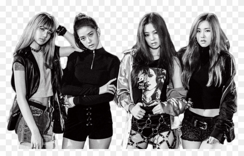 Image Result For Blackpink Transparent - Blackpink Black And White Png Clipart #900412