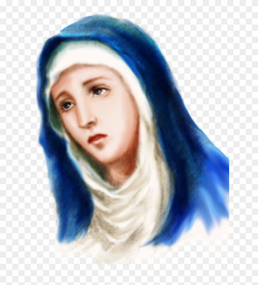 Religious Virgin Mary Tattoos With Simplistic Approach Clipart