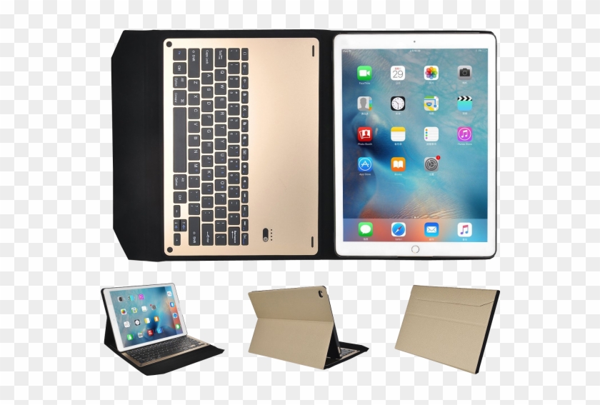 Apple Ipad Pro - Ipad Pro 12.9 Hülle Mit Tastatur Gold Clipart