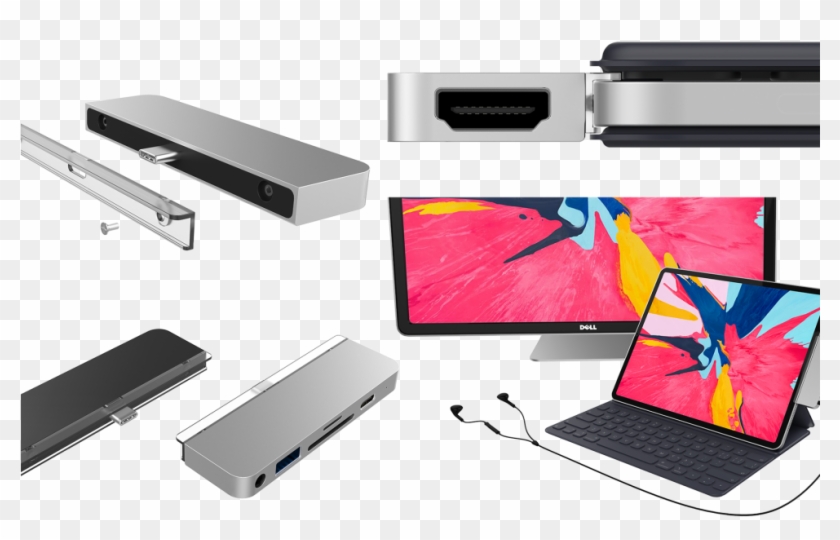 Hyper Ipad Pro Usb C Hub Makes A Macbook Dongle Monster - Usb C Hub Ipad Pro Clipart #901140