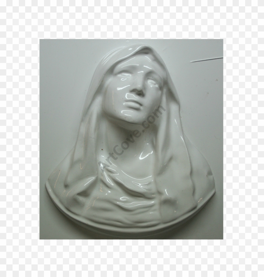 Virgin Mary Plaster Mold - Bust Clipart