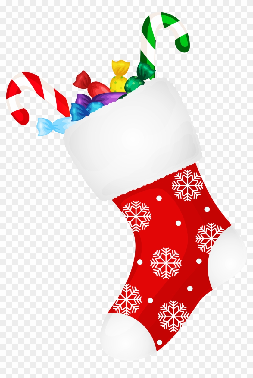 Christmas Stocking Candy Clipart - Png Download