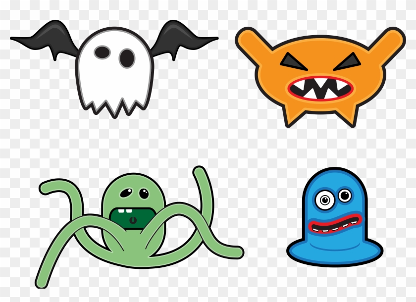 2400 X 1629 11 - Cartoon Drawings Of Monsters Clipart