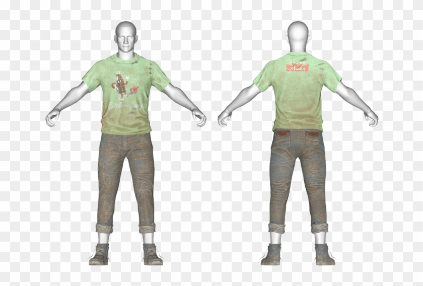 Bottle And Cappy Shirt & Jeans - Illustration Clipart #902824