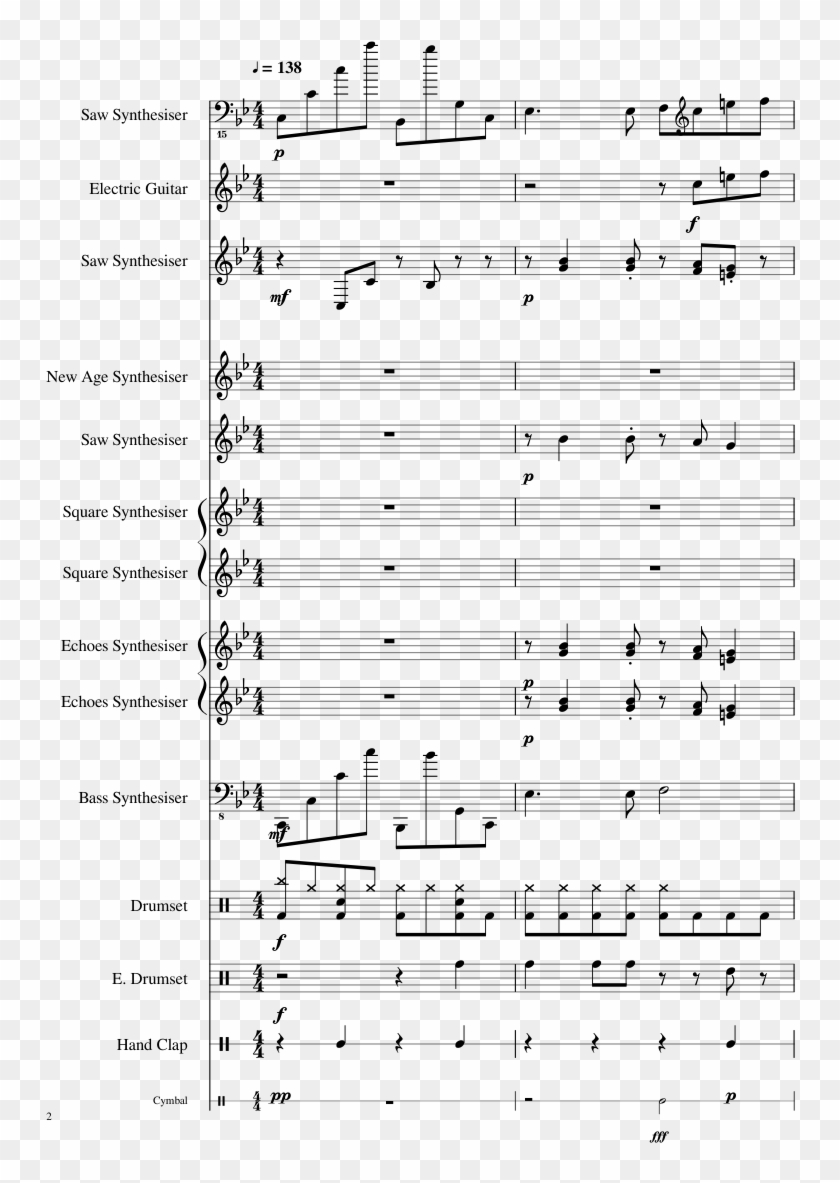 Electrodrome Sheet Music 2 Of 13 Pages - Sheet Music Clipart #903469