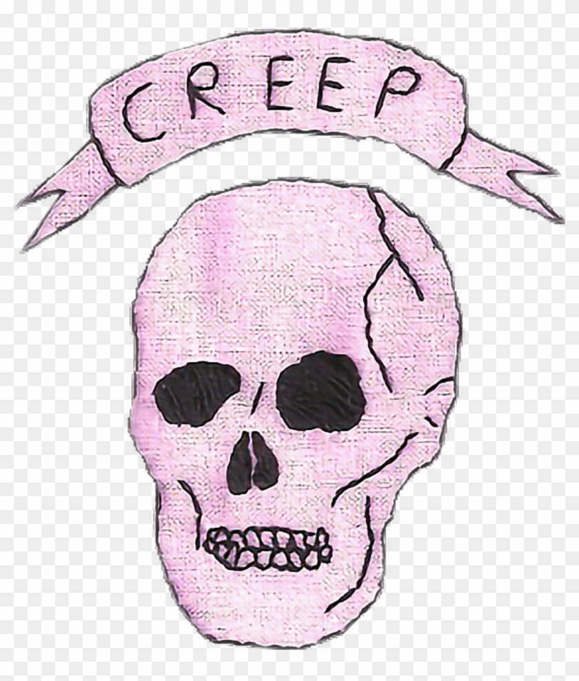 Creep Sticker - Png Skull Clipart