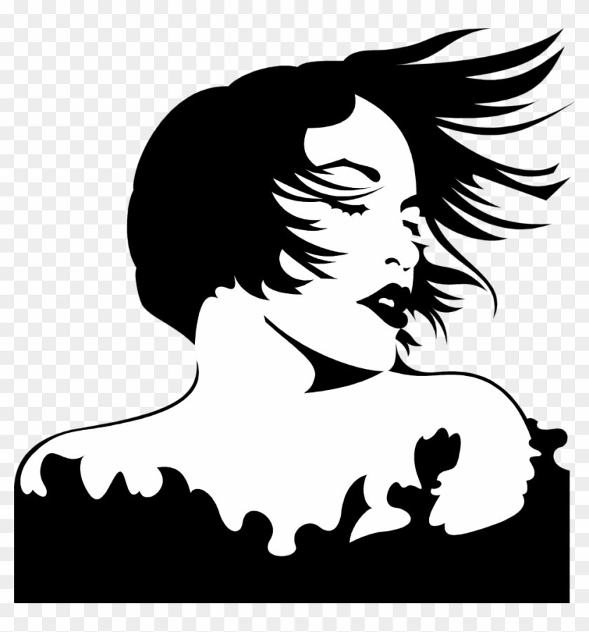 Woman Beautiful - Female Silhouette Art Clipart