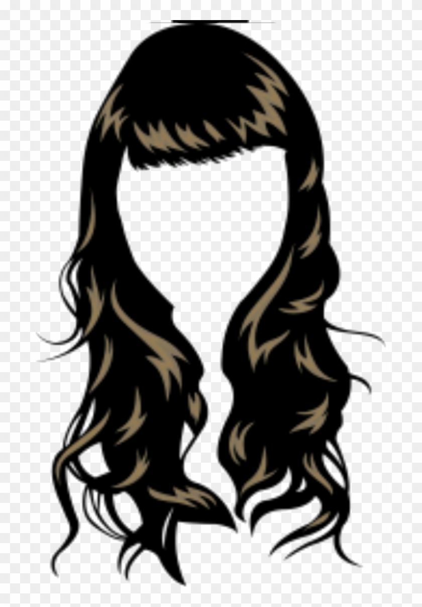 Waves Haircut Png - Vector Long Hair Png Clipart (#904528) - PikPng