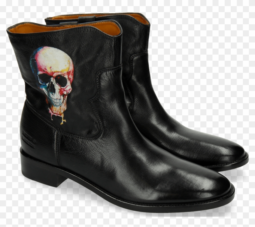 Ankle Boots Jodie 8 Milano Black Screen Shot Skull - Motorcycle Boot Clipart #904875