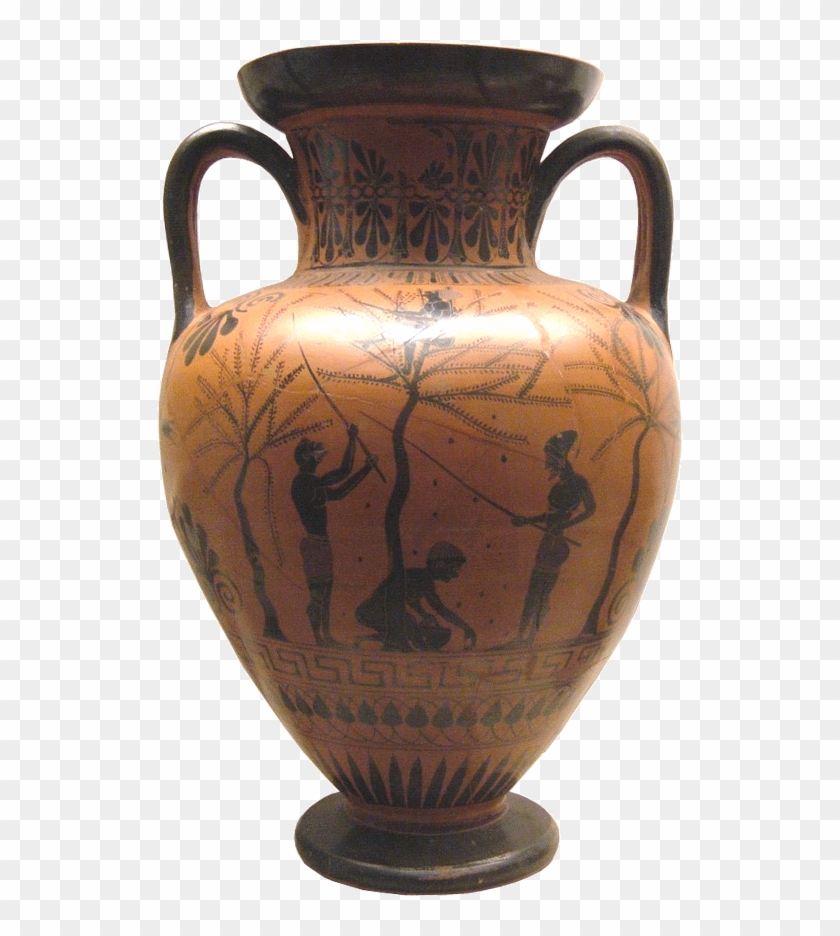 Amphora Olive-gathering Bm B226 02 - Ancient Greek Pottery Clipart