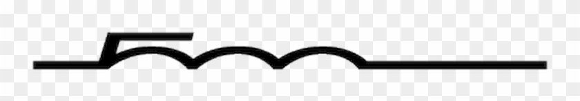 Schablone Logo Fiat 500 Trait - Fiat 500 Clipart