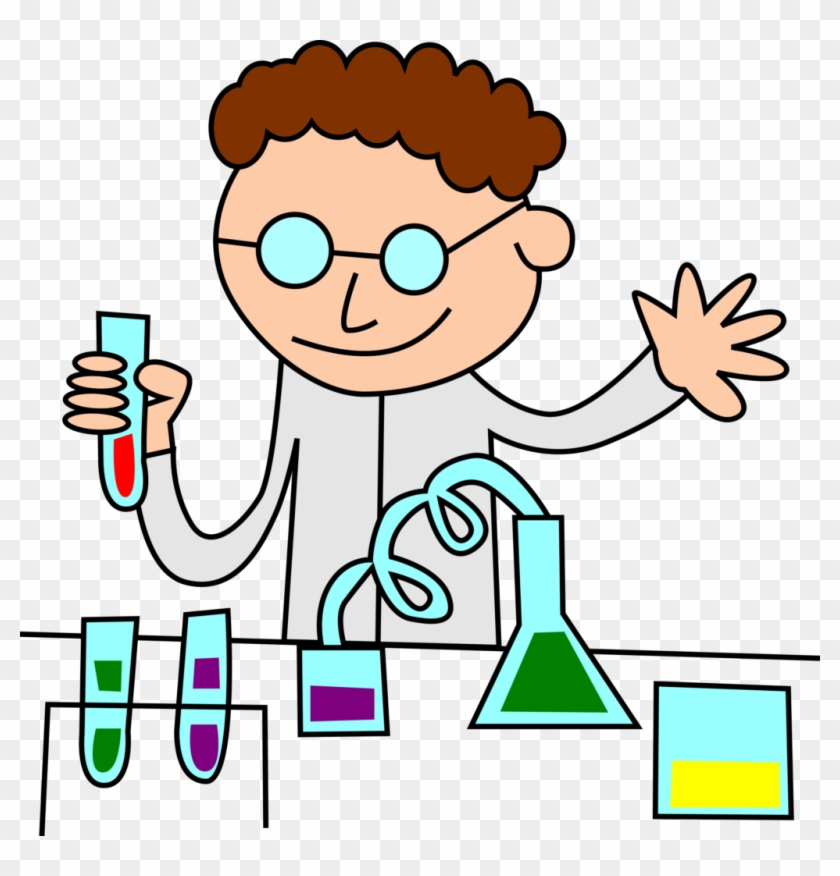 Chemist In Lab Vector Clipart Mountain - Clip Art Chemist - Png Download #906092