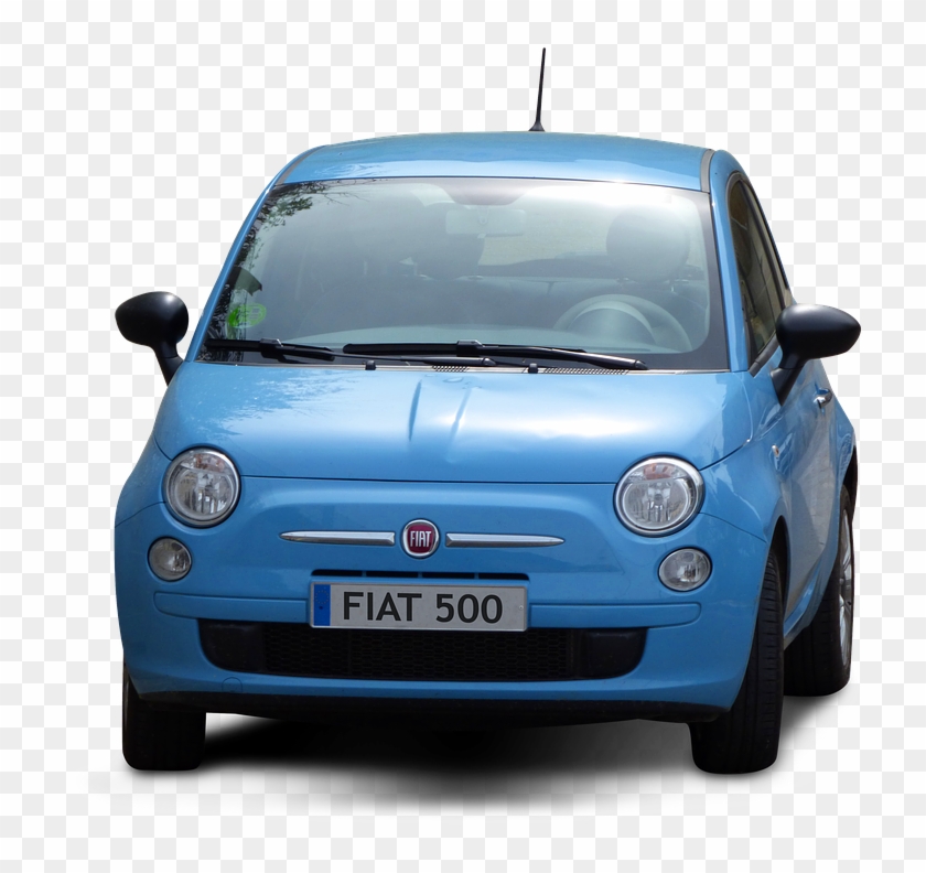 Car, Transparent Background, Fiat, Fiat 500, Blue Car - Css3 Moving Real Car Clipart #906929