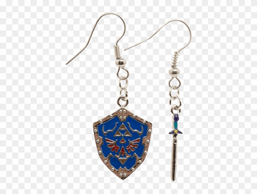 Nintendo Zelda Shield And Sword Earrings - The Legend Of Zelda Clipart