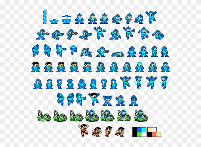 Megaman Nes Sprite Sheet Clipart #907212