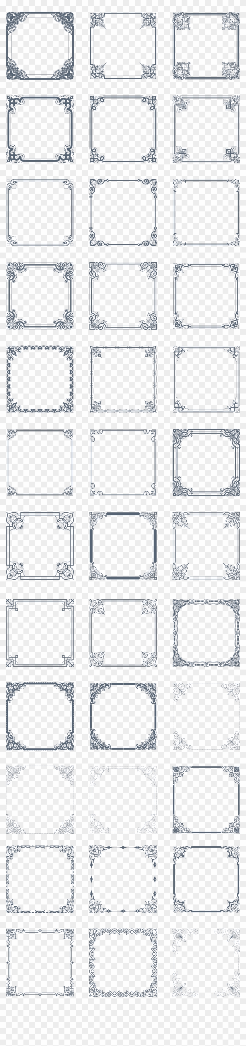 Preview All The Vintage Vector Borders, Carefully Traced - Parallel Clipart #907542