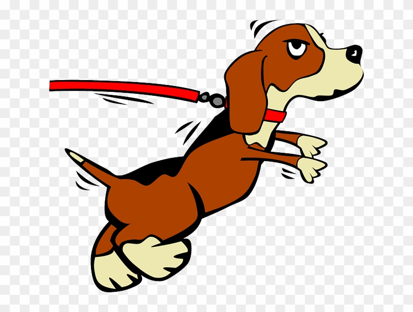 Ask Kathy About Leashes - Dog On Leash Cartoon Clipart