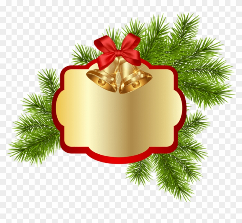 Christmas Blank Decor With Bells Png - Tarjetas De Presentacion Navideñas Clipart