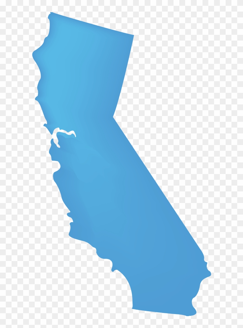 California Golden Dreams - California State Outline Blue Clipart