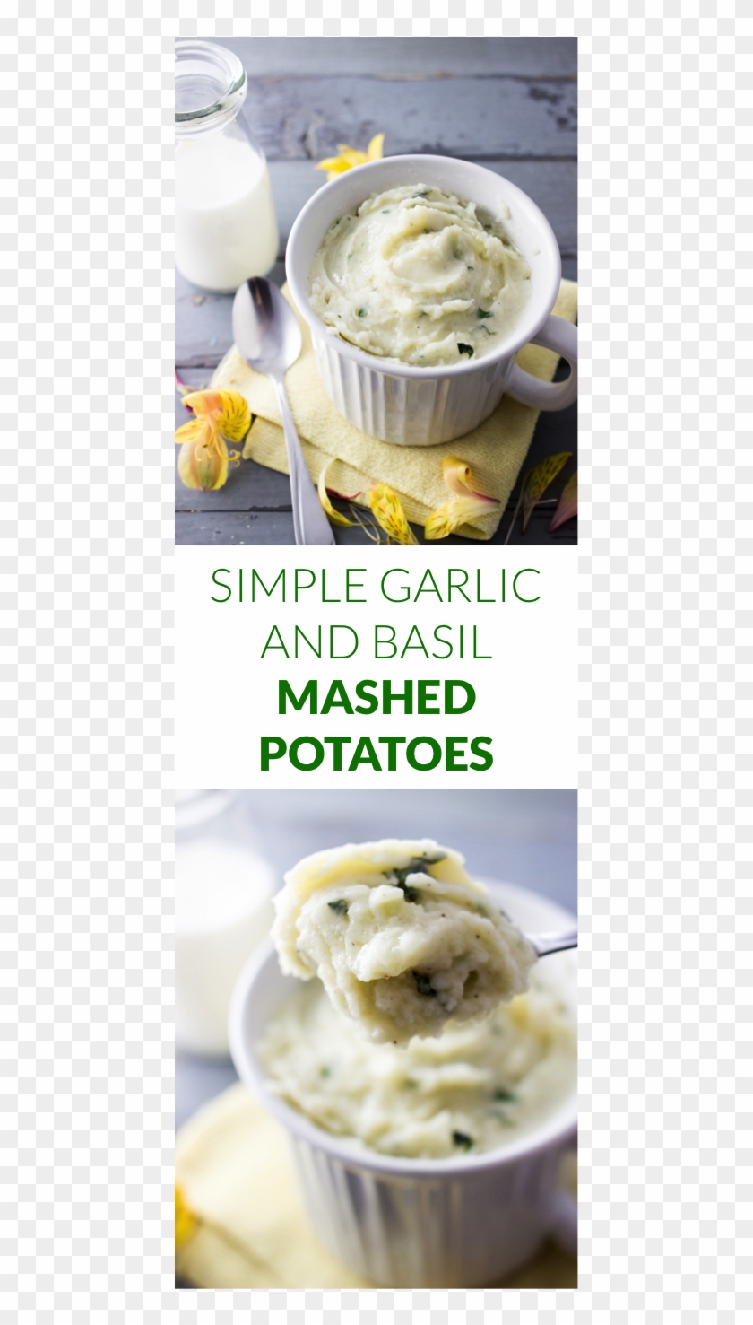 Simple Garlic And Basil Mashed Potatoes - Skordalia Clipart