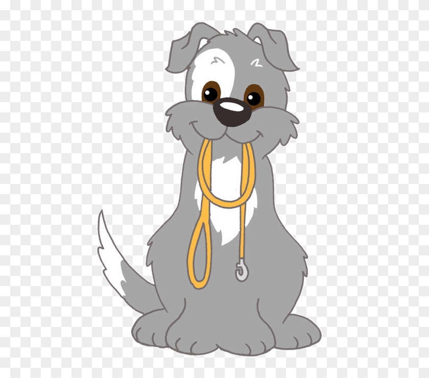 Jpg Library Stock Dog Leash Clipart - Cartoon Dog On A Leash - Png Download