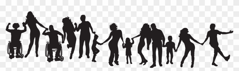 Group Silhouette Inclusive - Silhouette Clipart #908089