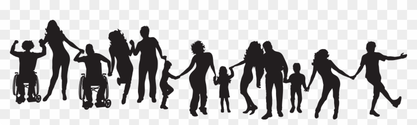 Group Silhouette Inclusive - Silhouette Clipart