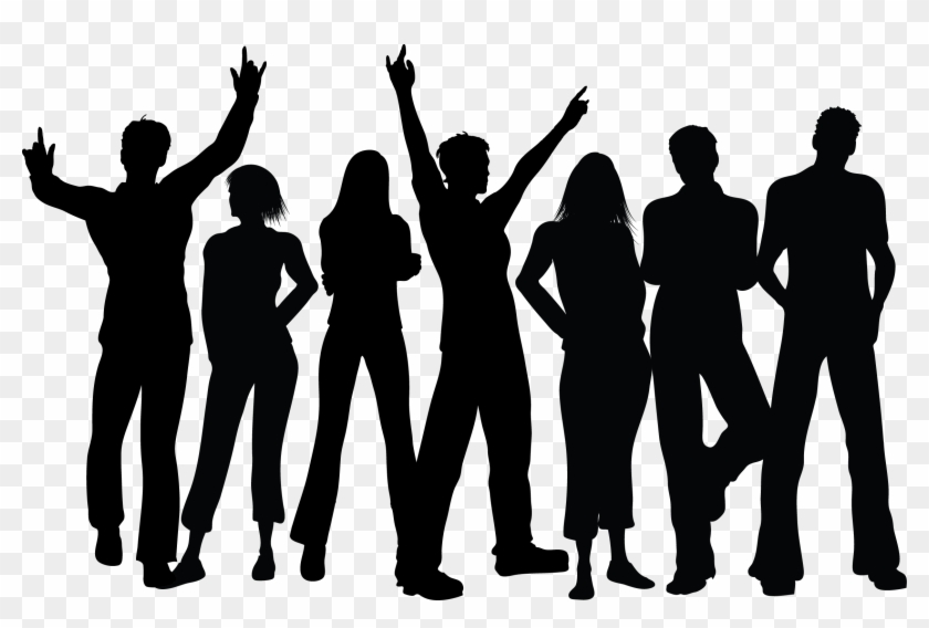  Group  Black Silhouette  Crowds Of People Clipart 908498 