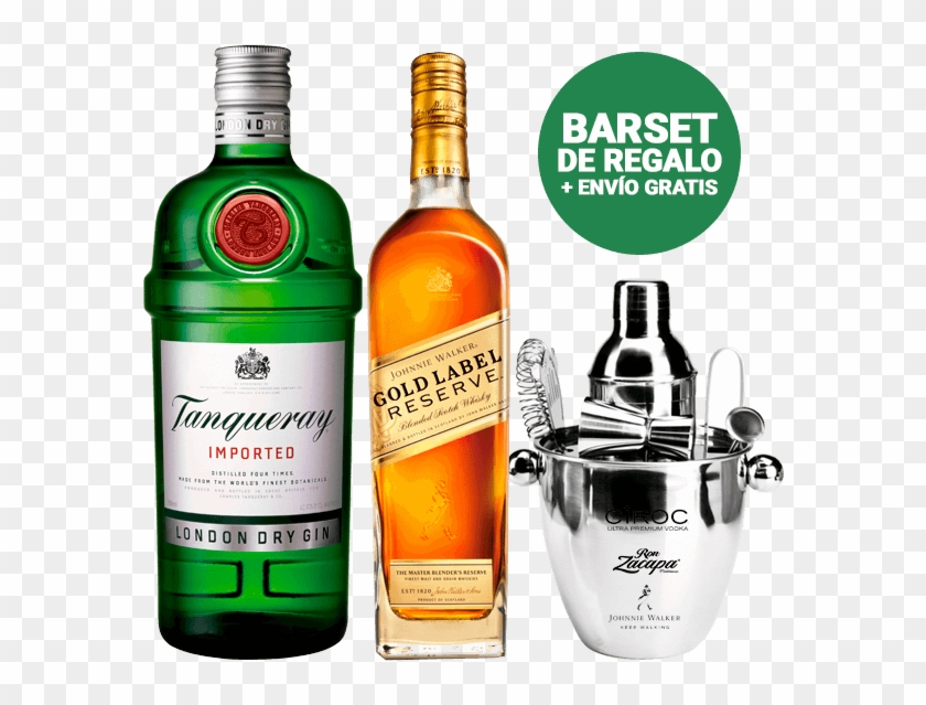 Johnnie Walker Tanqueray Barset De Regalo , Png Download - Ginebra Tanqueray London Dry Clipart #908672