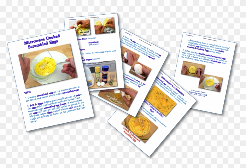 Microwave Cooked Scrambled Eggs Picture Book Recipe - Brochure Clipart #908709
