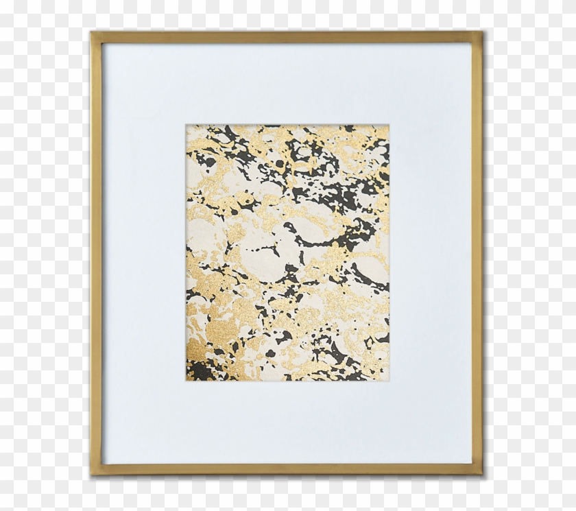 "regalo" Luxe Marbled Paper Brass Frame - Picture Frame Clipart #908840