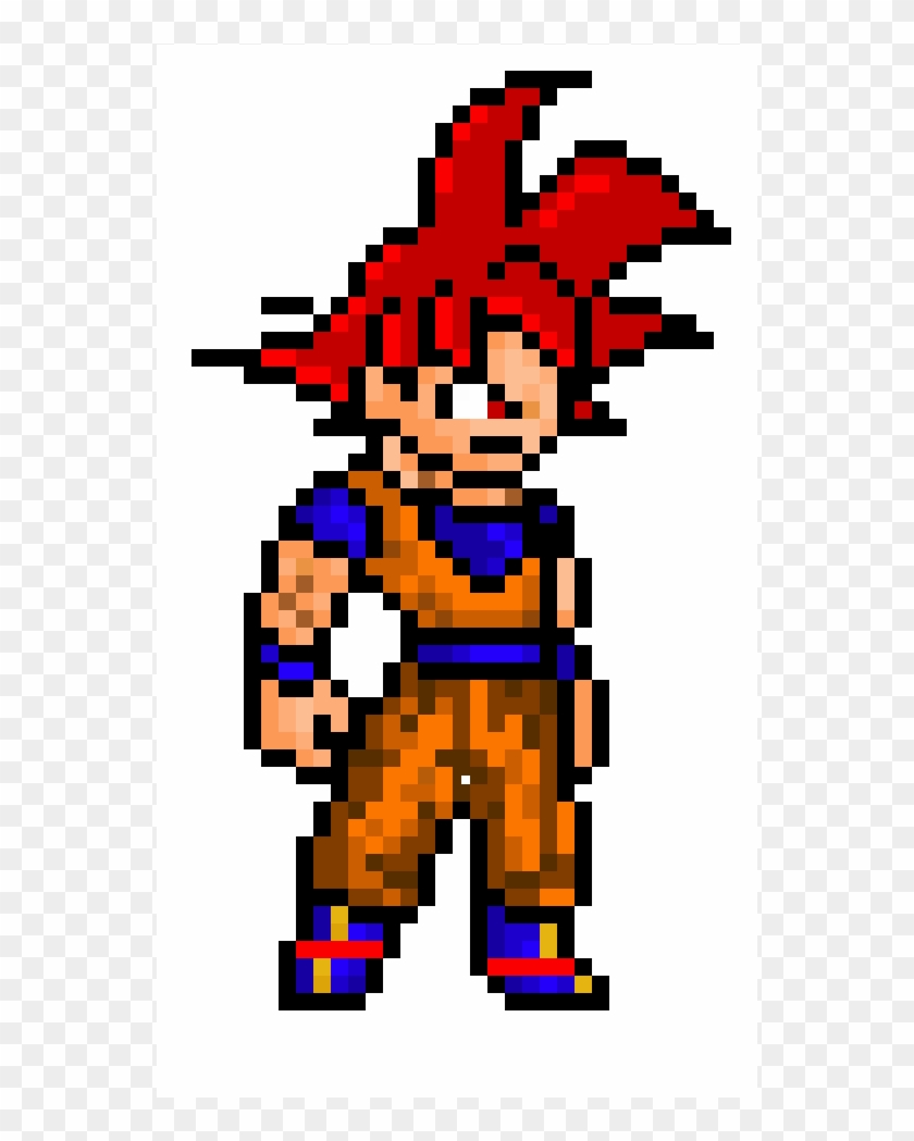 Dragon Ball Super - Goku Pixel Art Clipart #908975