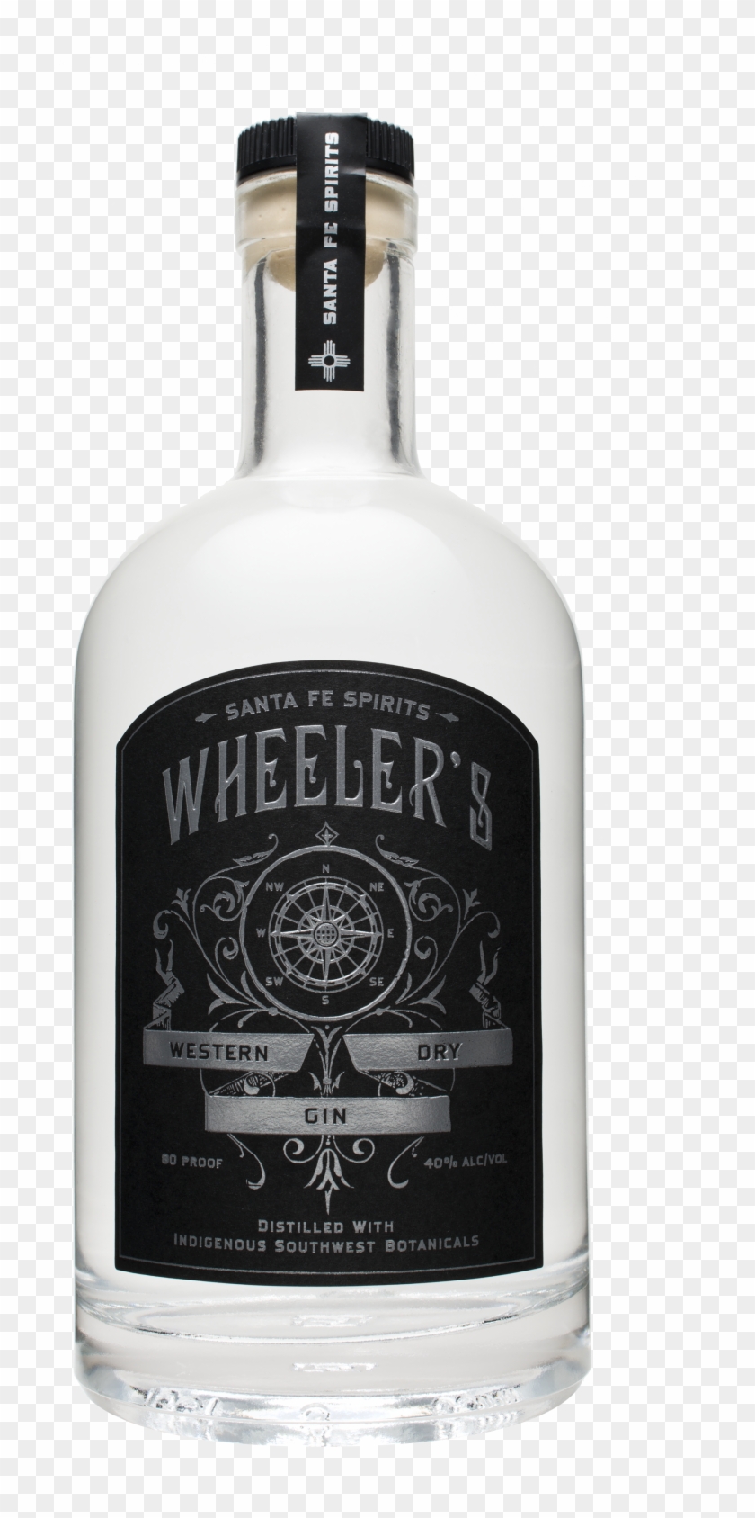Wheelers Gin Single Bottle Image - Wheeler's Gin Clipart