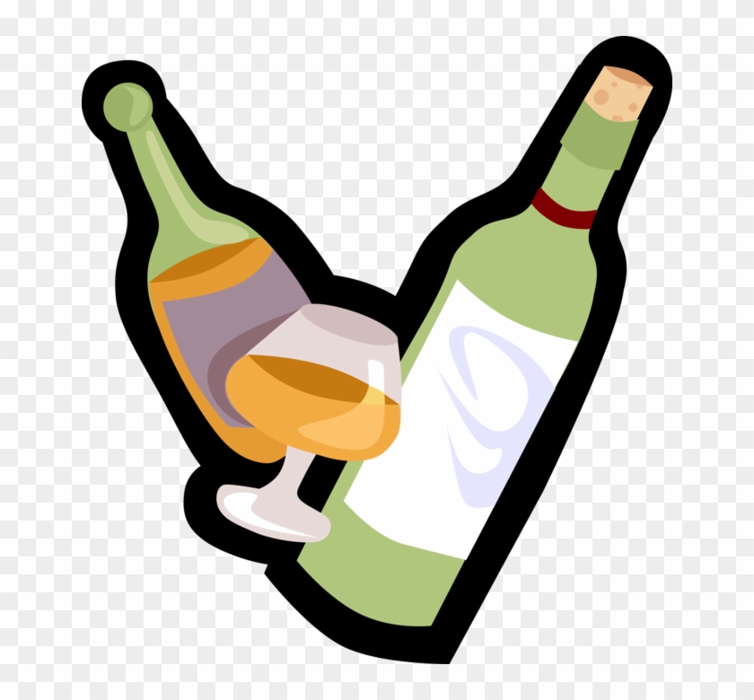 Vector Illustration Of Alcohol Beverage Wine And Liquor Clipart #910218