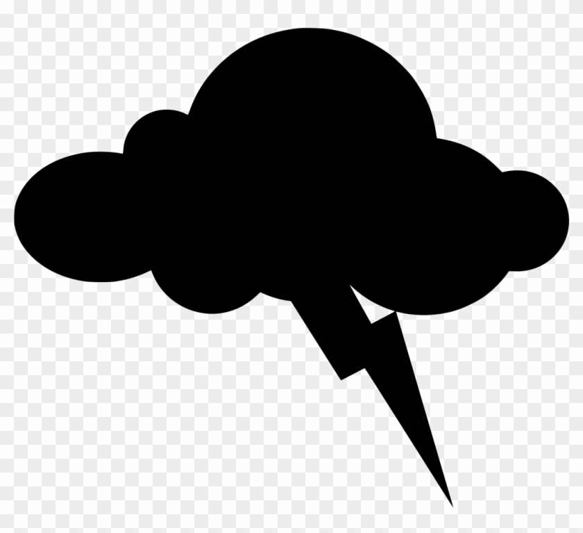 Download Png - Cartoon Grey Clouds And Lightning Clipart #910310