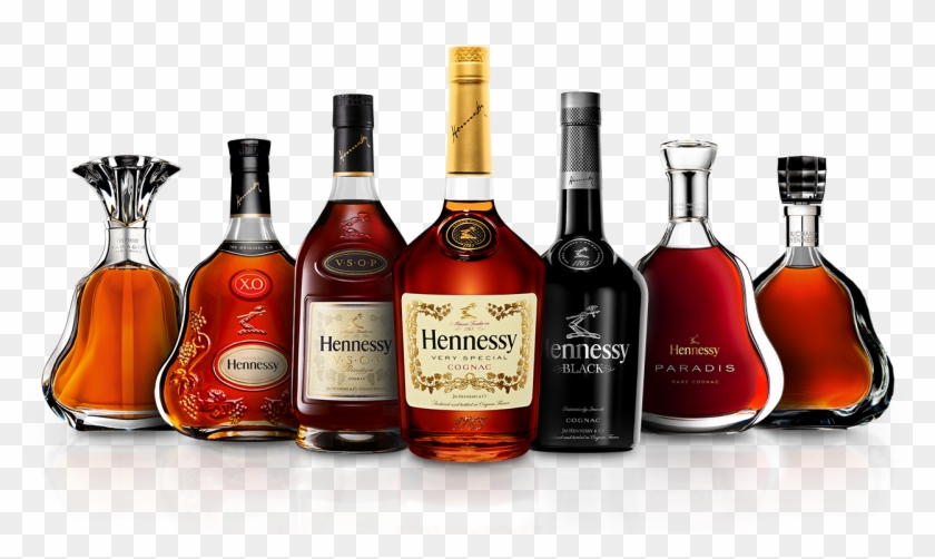 The 9 Bottles From The Hennessy Family Sitting On A - Hennessy Bottle Transparent Background Clipart