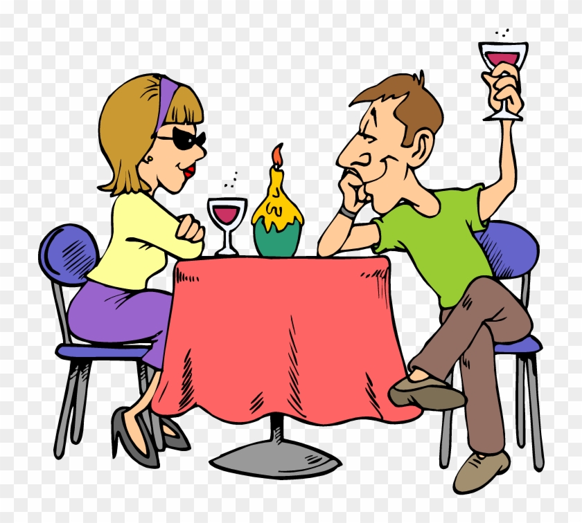 Dinner Clipart - Dinner For Two Cartoon - Png Download #911523