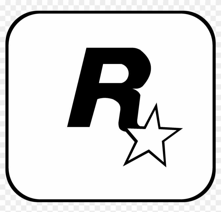 Rockstar Logo Png Transparent Svg Vector Freebie Supply - Outline Rockstar Games Logo Png Clipart #911869